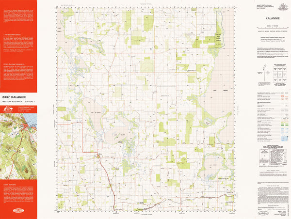 2337 Kalannie 1:100k Topographic Map