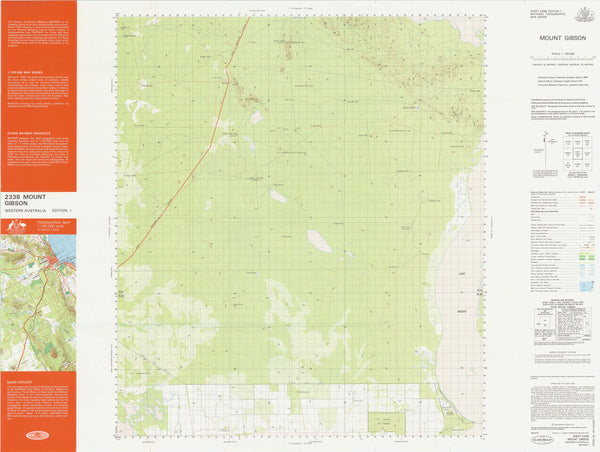 2338 Mount Gibson 1:100k Topographic Map