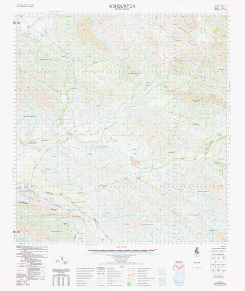 2351 Ashburton 1:100k Topographic Map