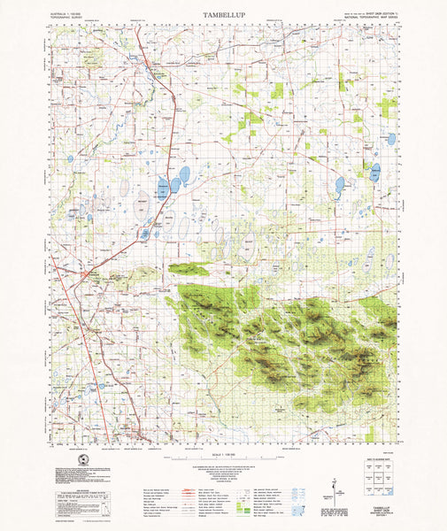 2429 Tambellup 1:100k Topographic Map