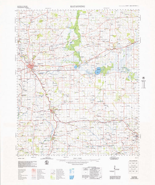 2430 Katanning 1:100k Topographic Map