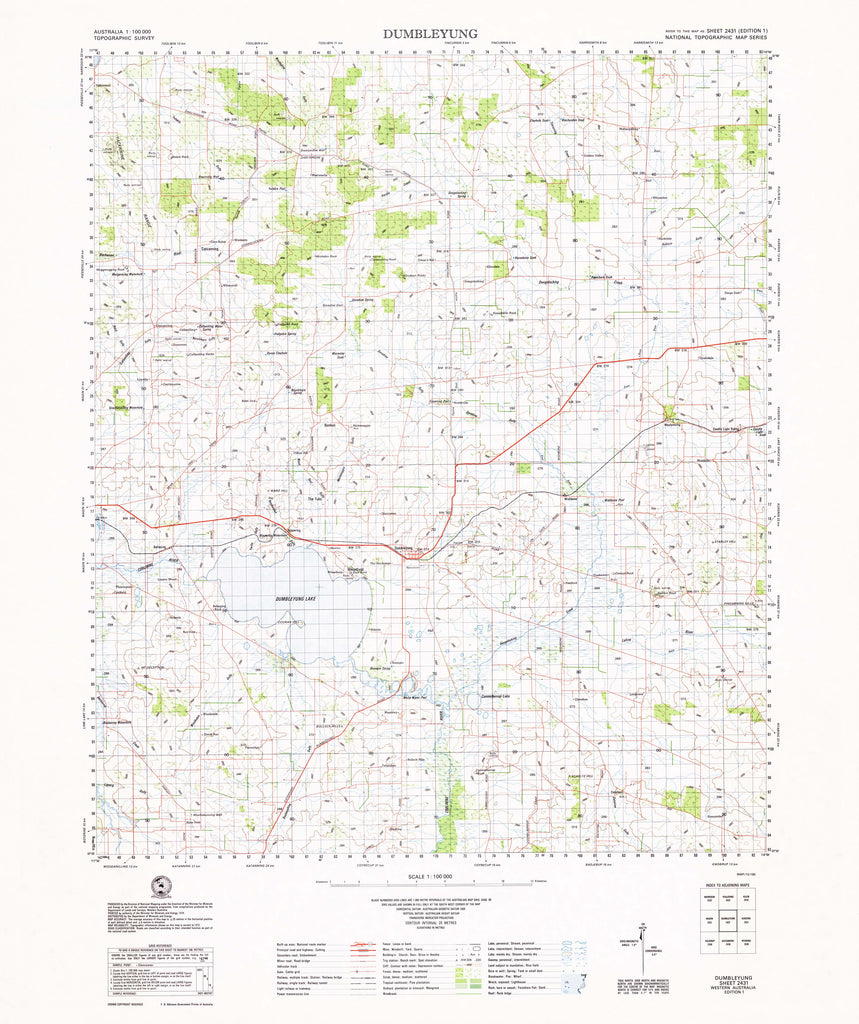 Buy 2431 Dumbleyung 1:100k Topographic Map