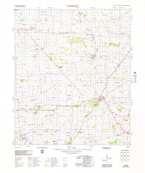 2433 Corrigin 1:100k Topographic Map