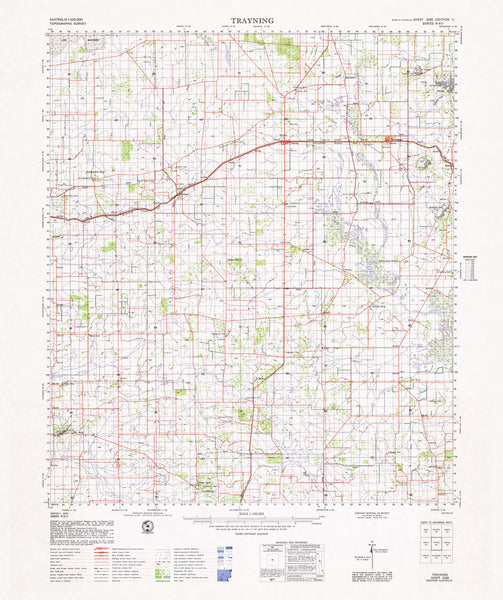 2435 Trayning 1:100k Topographic Map