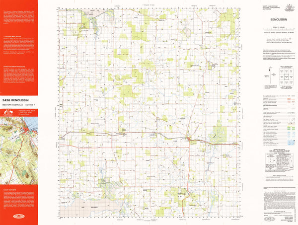 2436 Bencubbin 1:100k Topographic Map