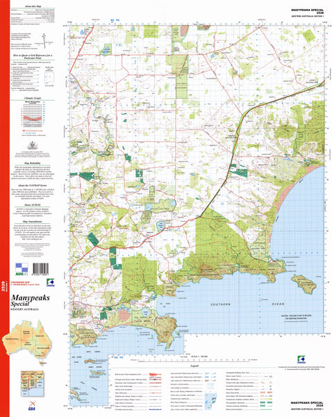 2528 Manypeaks Special 1:100k Topographic Map