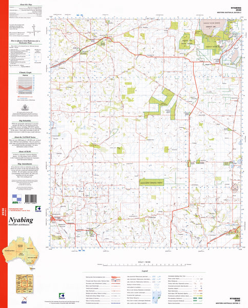 2530 Nyabing 1:100k Topographic Map