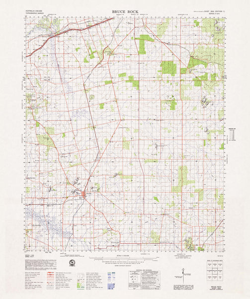 2534 Bruce Rock 1:100k Topographic Map