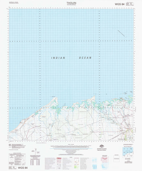 2557 Thouin 1:100k Topographic Map