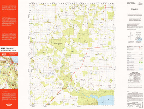 2629 Pallinup 1:100k Topographic Map