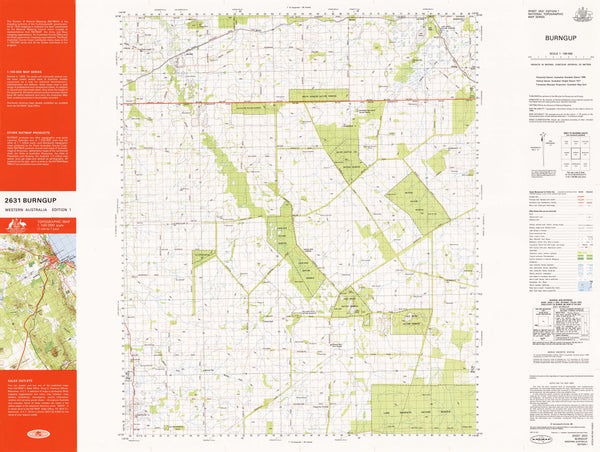 2631 Burngup 1:100k Topographic Map