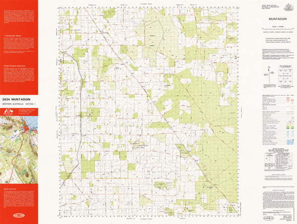 2634 Muntadgin 1:100k Topographic Map