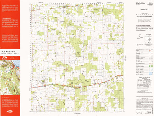 2635 Westonia 1:100k Topographic Map