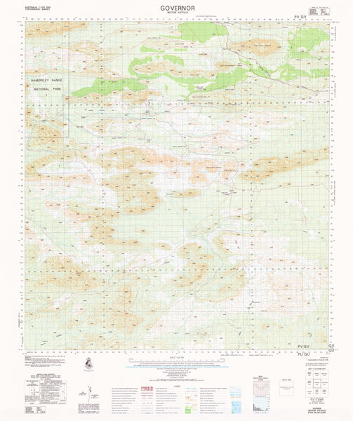 2651 Governor 1:100k Topographic Map