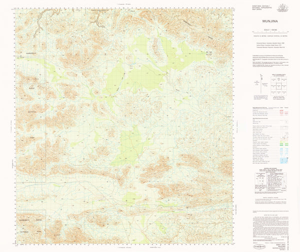 2652 Munjina 1:100k Topographic Map