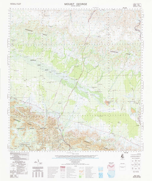 2653 Mount George 1:100k Topographic Map