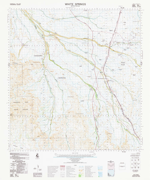 2654 White Springs 1:100k Topographic Map