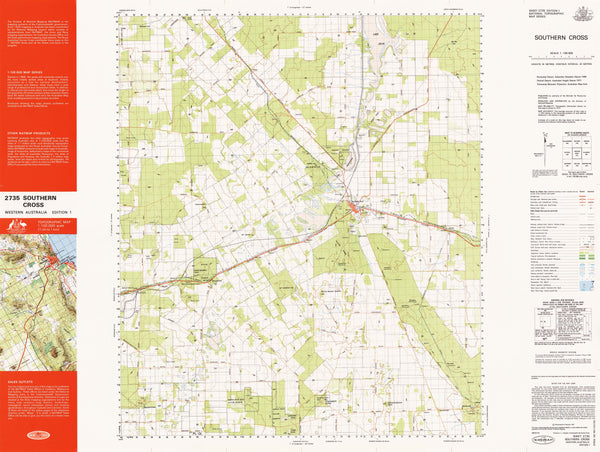 2735 Southern Cross 1:100k Topographic Map