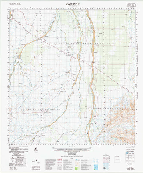 2756 Carlindie 1:100k Topographic Map