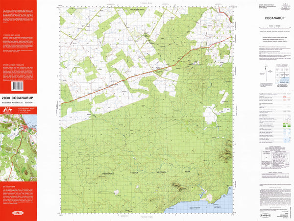 2830 Cocanarup 1:100k Topographic Map