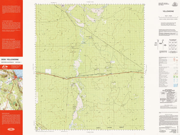 2835 Yellowdine 1:100k Topographic Map