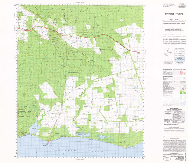 2930 Ravensthorpe 1:100k Topographic Map