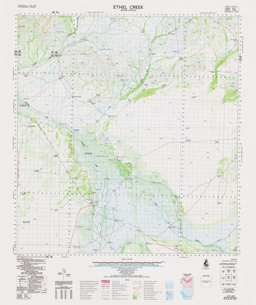 2952 Ethel Creek 1:100k Topographic Map