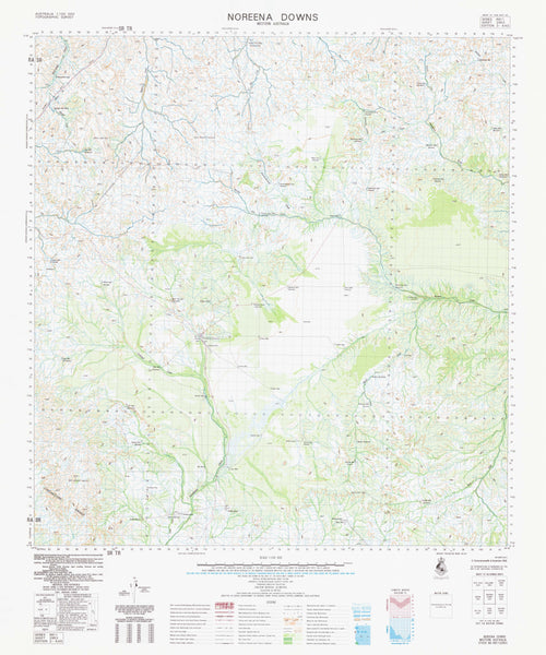 2953 Noreena Downs 1:100k Topographic Map