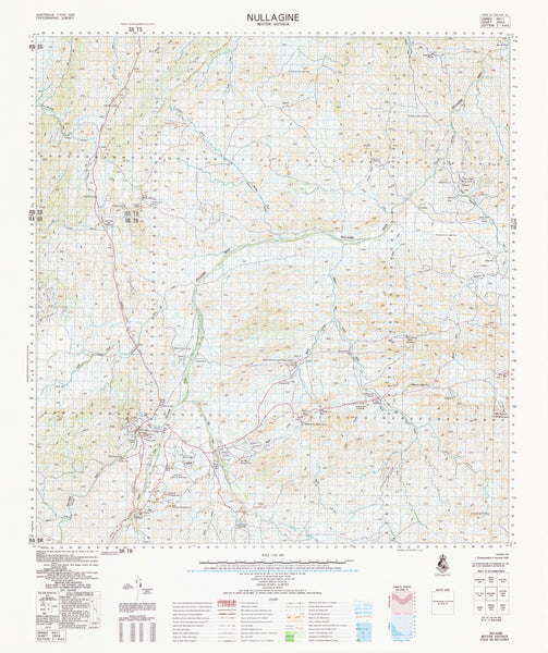 2954 Nullagine 1:100k Topographic Map