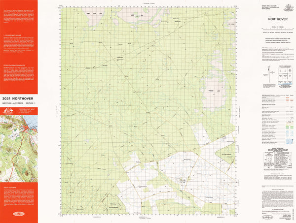 3031 Northover 1:100k Topographic Map