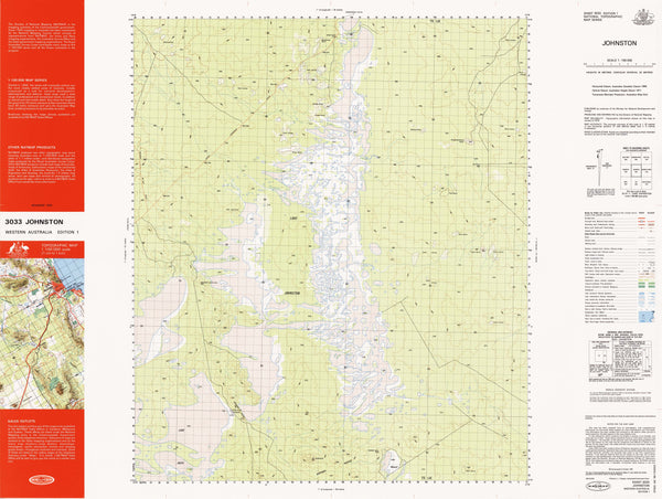 3033 Johnston 1:100k Topographic Map