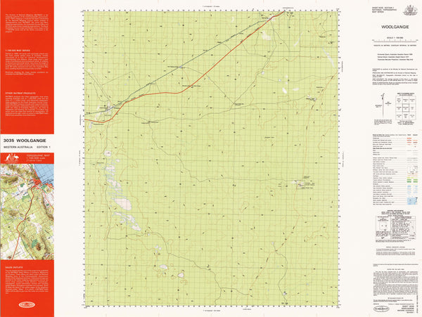 3035 Woolgangie 1:100k Topographic Map