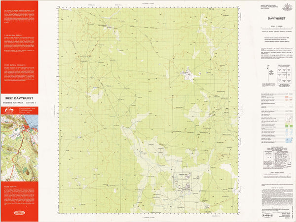 3037 Davyhurst 1:100k Topographic Map