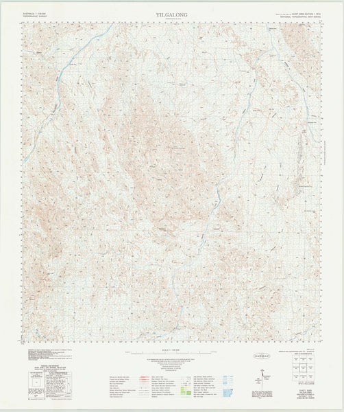 3055 Yilgalong 1:100k Topographic Map