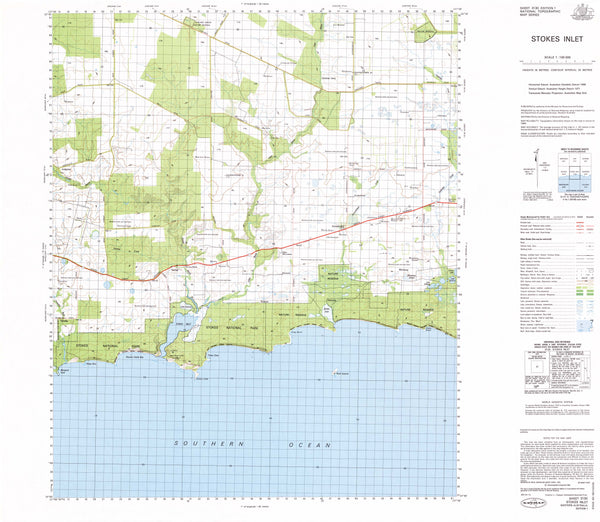 3130 Stokes Inlet 1:100k Topographic Map