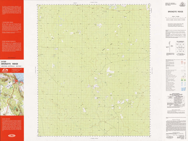 3133 Bronzite Ridge 1:100k Topographic Map