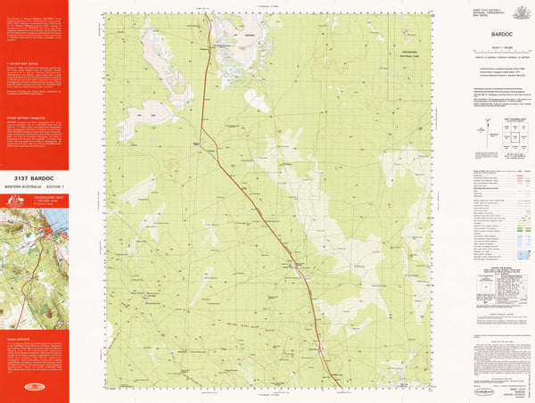 3137 Bardoc 1:100k Topographic Map