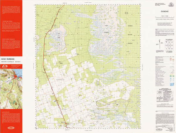 3232 Dundas 1:100k Topographic Map