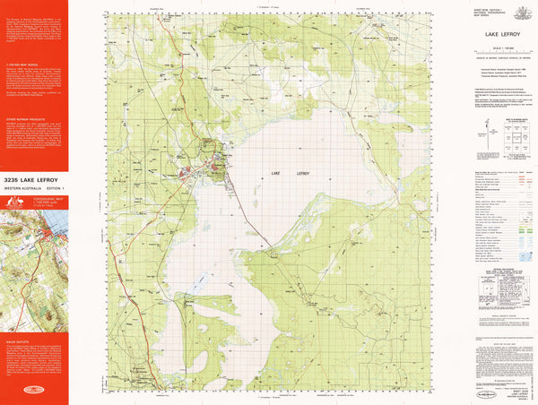 3235 Lake Lefroy 1:100k Topographic Map