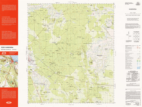 3236 Kanowna 1:100k Topographic Map