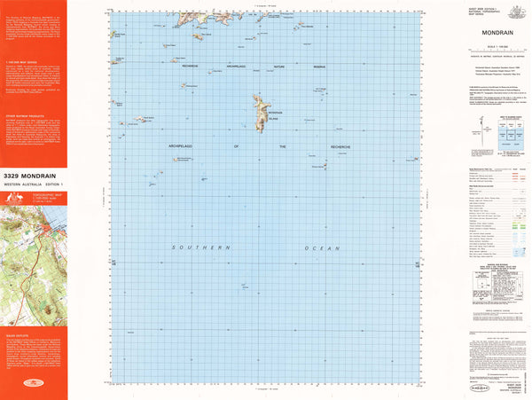 3329 Mondrain 1:100k Topographic Map