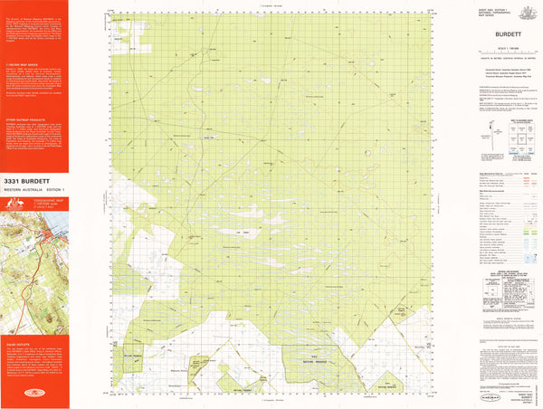 3331 Burdett 1:100k Topographic Map