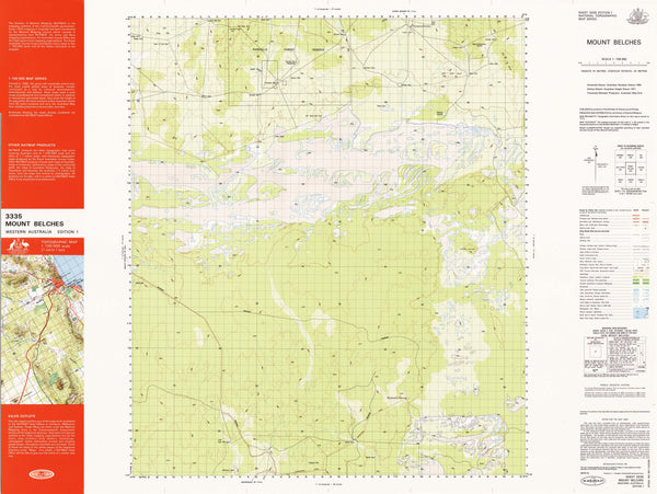 3335 Mount Belches 1:100k Topographic Map