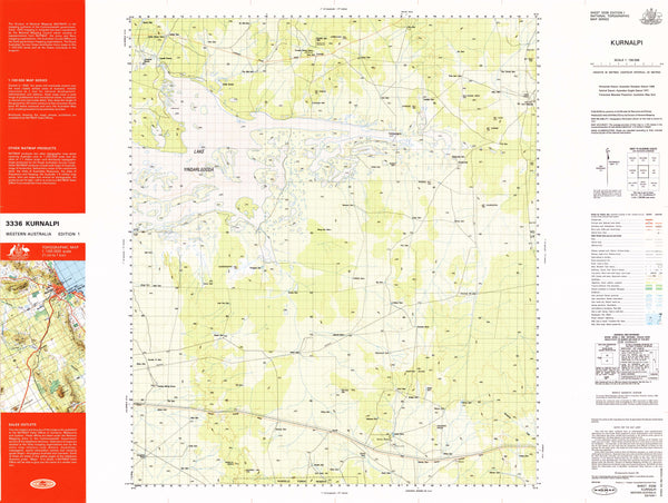 3336 Kurnalpi 1:100k Topographic Map