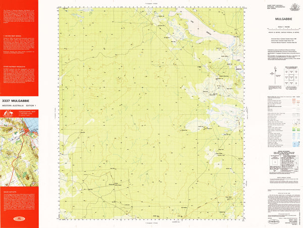 3337 Mulgabbie 1:100k Topographic Map