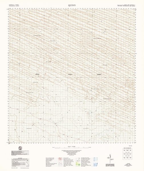 3357 Quinn 1:100k Topographic Map