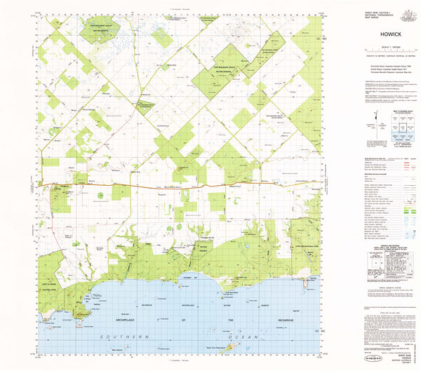 3430 Howick 1:100k Topographic Map