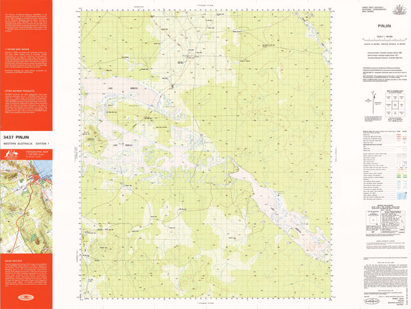 3437 Pinjin 1:100k Topographic Map