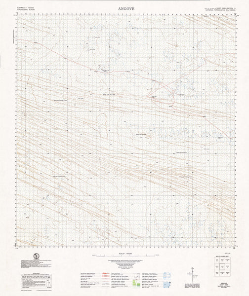 3456 Angove 1:100k Topographic Map