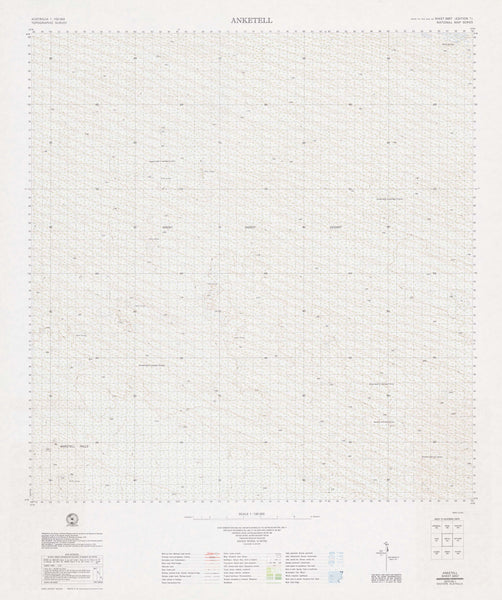 3457 Anketell 1:100k Topographic Map